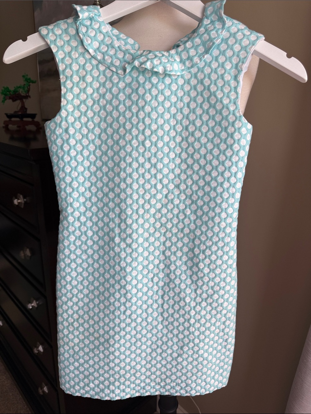 Maggie Breen polka dot dress with Peter Pan Collar girls size 8